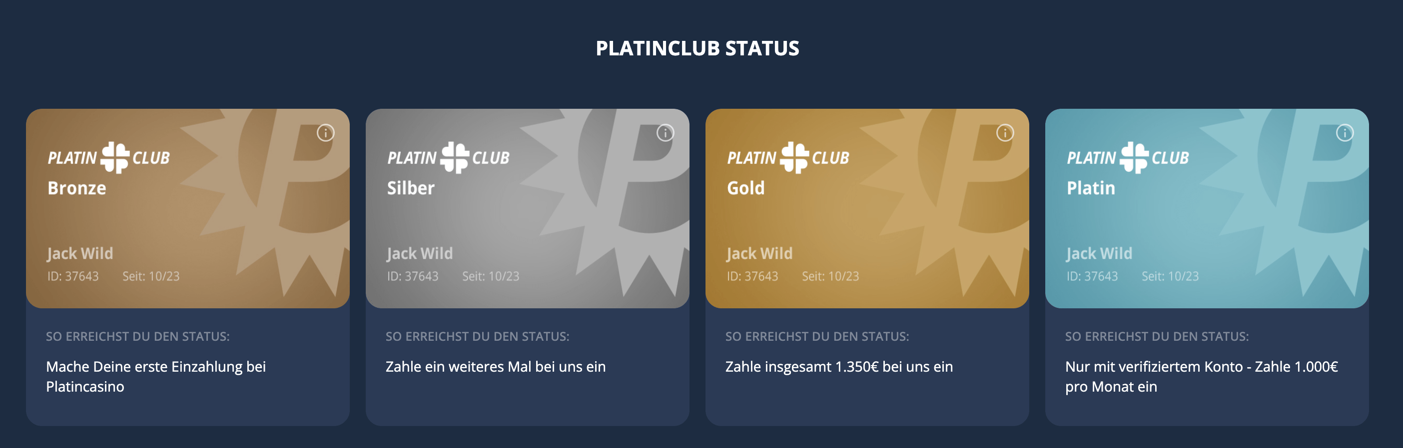 PlatinClub im Platincasino